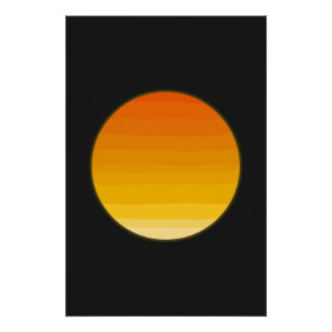 Minimal Boho Sun Line Art   Aesthetic Sunshine Des Poster