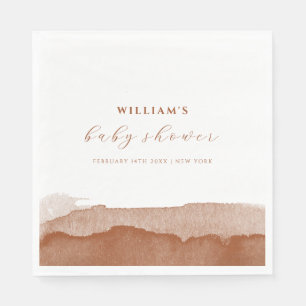 Minimal Boho Terracotta Ombre Desert Baby Shower  Napkin