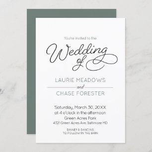 Minimal Boho Wedding Invitation