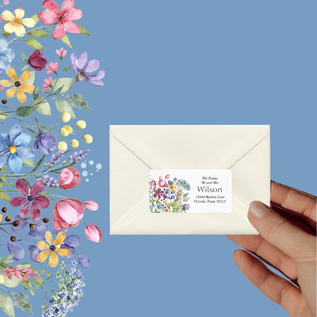 Minimal Boho Wildflower with Custom Return Address Label (Creator Uploaded)