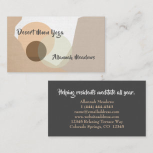 Minimal Boho Yoga & Wellness Teacher Business Card