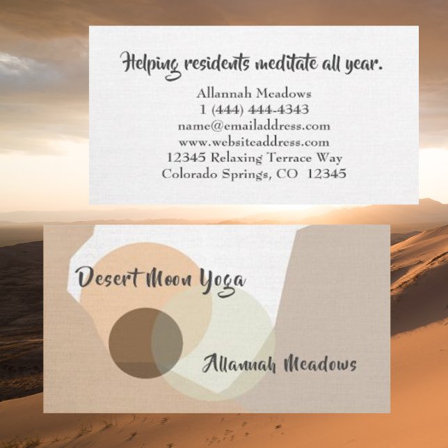 Minimal Boho Yoga & Wellness Teacher Business Card (Creator Uploaded)