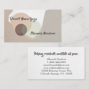 Minimal Boho Yoga & Wellness Teacher Business Card