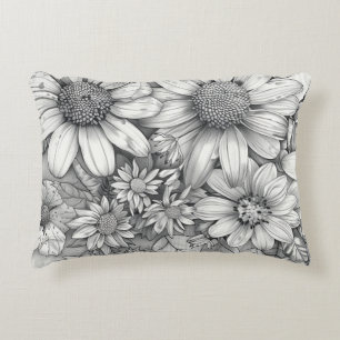 "Minimal Bold – Black & White Motivational Quote P Decorative Cushion