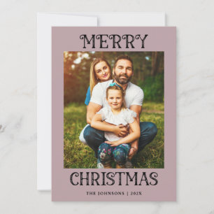 Minimal Bold Christmas Family Photos Holiday Card