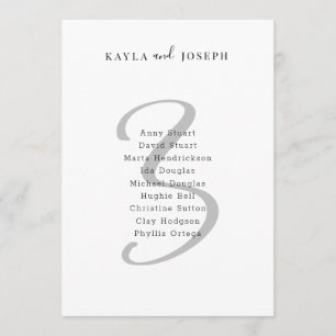 Minimal Bold Elegant Wedding Table Number 3