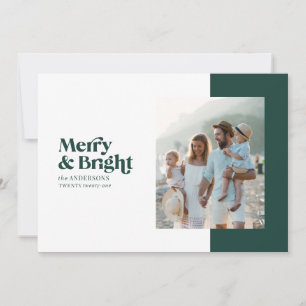 Minimal bold modern Christmas photo Holiday Card
