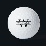 Minimal Bold Monogram with Name Golf Balls<br><div class="desc">Minimal Bold Monogram with Name Golf Balls</div>