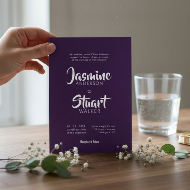 Minimal bold plum Wedding Website QR Code Invitation (Creator Uploaded)