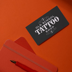 Minimal Bold Tattoo Artist Business Card