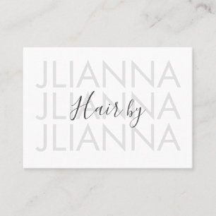 Minimal Bold Text Makeup Salon Nails Eyelashes Business Card