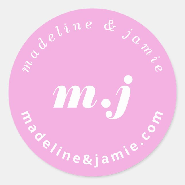 Minimal Bold Wedding Date Save the Date Yellow Cla Classic Round Sticker (Front)
