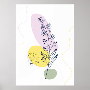 Minimal botanic art poster
