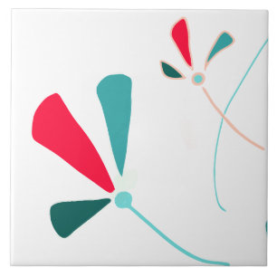 MInimal botanical design Ceramic Tile