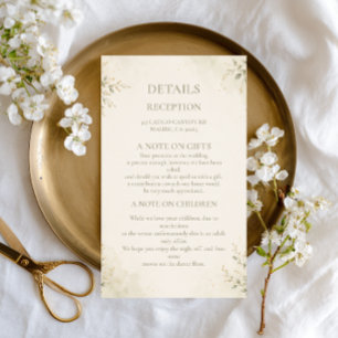 Minimal Botanical Elegant Enclosure Card