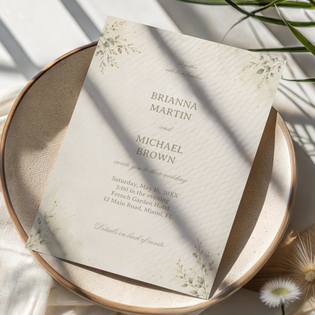 Minimal Botanical Elegant Invitation (Creator Uploaded)
