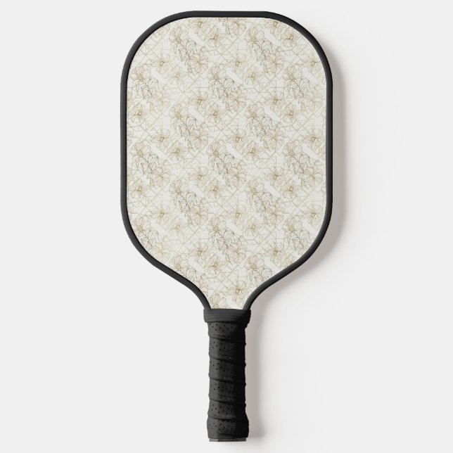 Minimal Botanical Line Art Pattern (1) Pickleball Paddle (Front)
