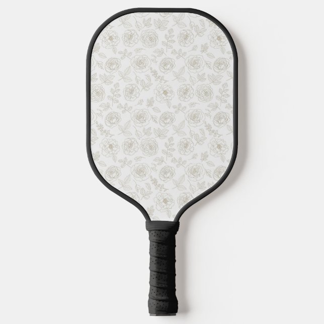 Minimal Botanical Line Art Pattern (4) Pickleball Paddle (Front)