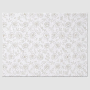 Minimal Botanical Line Art Pattern (4) Tissue Paper