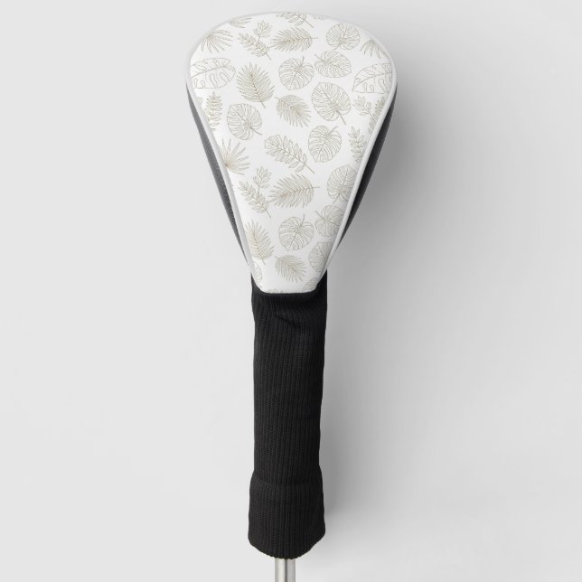 Minimal Botanical Line Art Pattern (5) Golf Head Cover (Front)