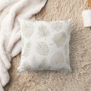 Minimal Botanical Line Art Pattern (6) Cushion