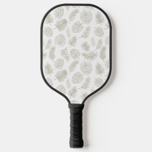 Minimal Botanical Line Art Pattern (6) Pickleball Paddle