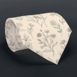 Minimal Botanical Line Floral Pattern Tie<br><div class="desc">A clean minimal botanical floral pattern featuring delicate line-drawn flowers and leaves. This refined and modern design is perfect for elegant styling,  spring events,  nature lovers,  and thoughtful gift giving.</div>