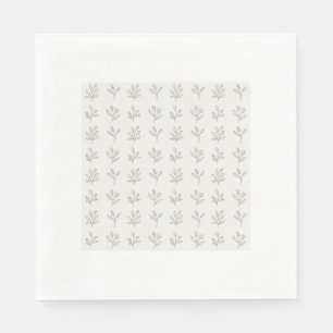 Minimal Botanical Luncheon Napkins