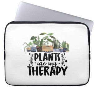 Minimal Botanical Plants Are My Therapy Laptop Sleeve