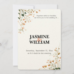🌿 Minimal Botanical Wedding Invitation 💌✨