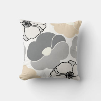 Minimal Botanicals, Neutral Beige & Ivory Pattern Cushion