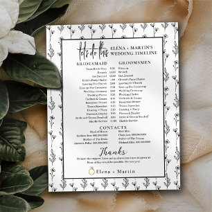 Minimal Bridal Wedding Day Timeline