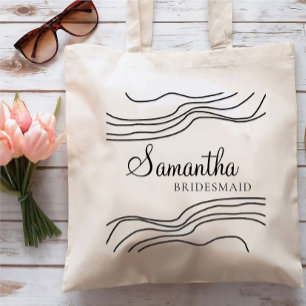 Minimal Bridesmaid Tote Bag