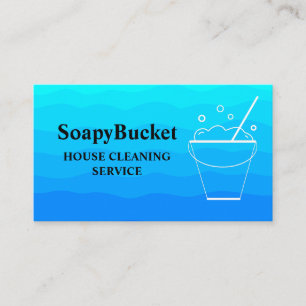 minimal bucket Housekeeping Cleaning Maid Business Card