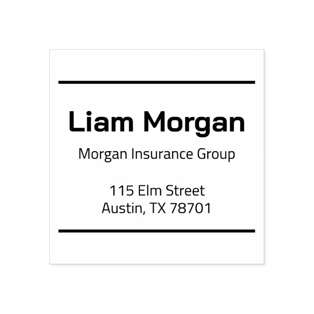 Minimal Business Address Stamp (Imprint)