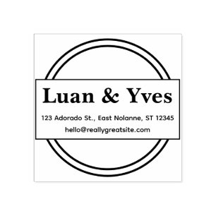 Minimal Business Address Stamp – Clean Name Design