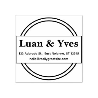 Minimal Business Address Stamp – Clean Name Design