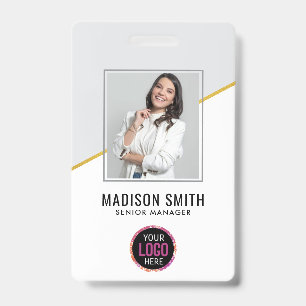  Minimal Business Employee Photo   ID Card Badge