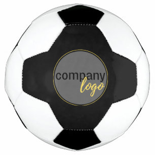 MINIMAL BUSINESS LOGO COMPANY BRANDING BLACK SOCCER BALL