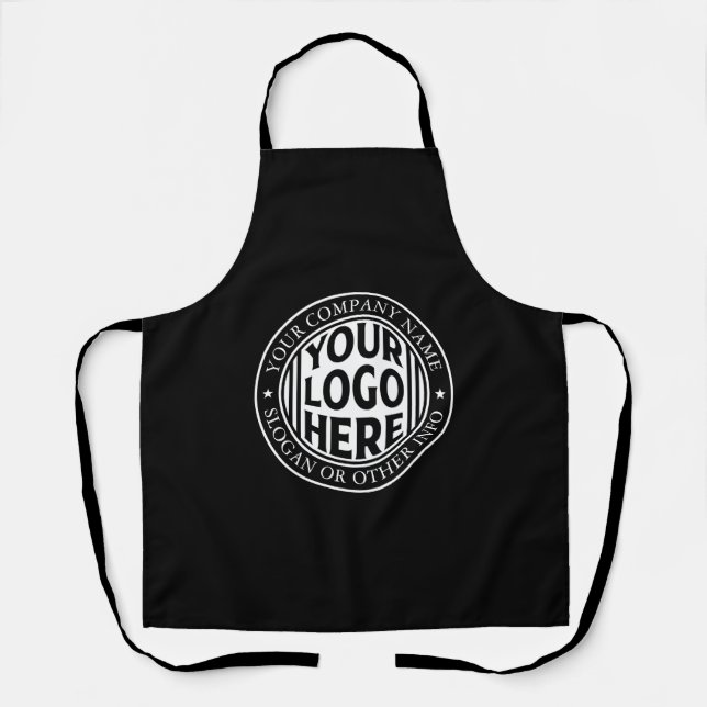 Minimal Business Name And Custom Brand Logo  Apron (Front)