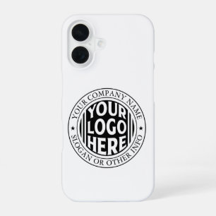 Minimal Business Name And Custom Brand Logo iPhone 16 Case