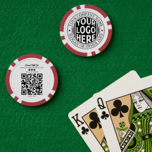 Minimal Business Name And Custom Brand Logo Poker Chips