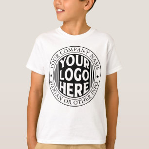 Minimal Business Name And Custom Brand Logo  T-Shirt
