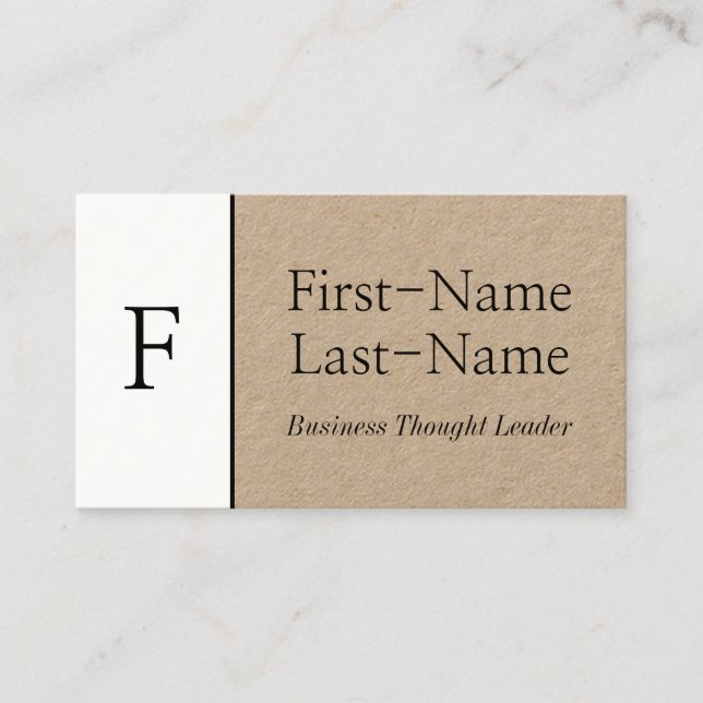Minimal Business Thought Leader Profile Card (Front)