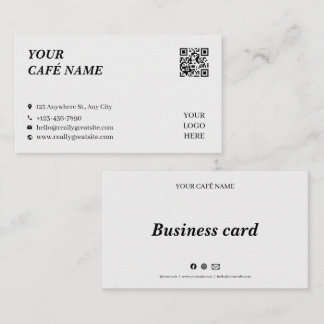 Minimal Café Contact Loyalty Card
