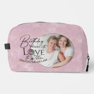 Minimal Calligraphy Photo Birthday Daughter-in-law Dopp Kit