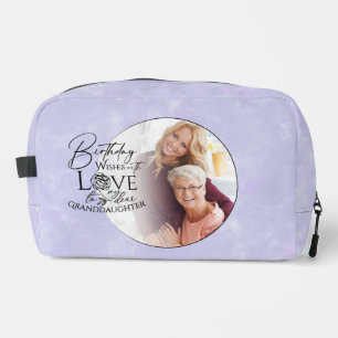 Minimal Calligraphy Photo Birthday Granddaughter Dopp Kit
