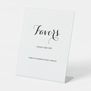 Minimal Calligraphy Script Favour Please Take One Pedestal Sign