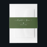 Minimal Calligraphy Script Personalized Wedding Invitation Belly Band<br><div class="desc">Modern and Minimal design printed Calligraphy Script Personalized Wedding Invitation Belly Band that can be customized with your text. Check out the Graphic Art Design store for other products that match this design!</div>