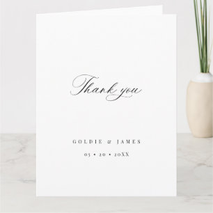 Minimal Calligraphy Wedding Gift Thank You Cards